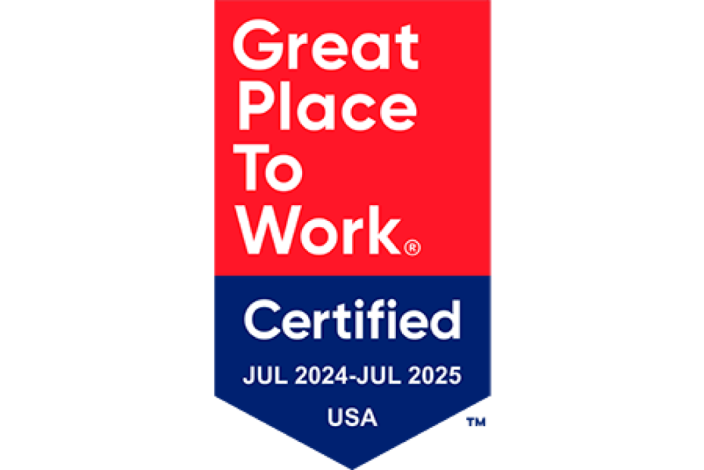 Great Place to Work Certified JUL 2024-JUL 2025 USA