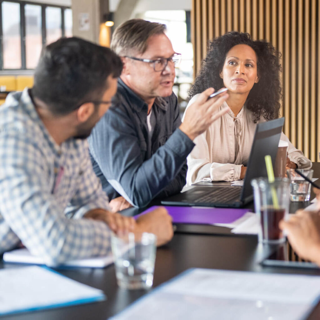 Company meeting discussion